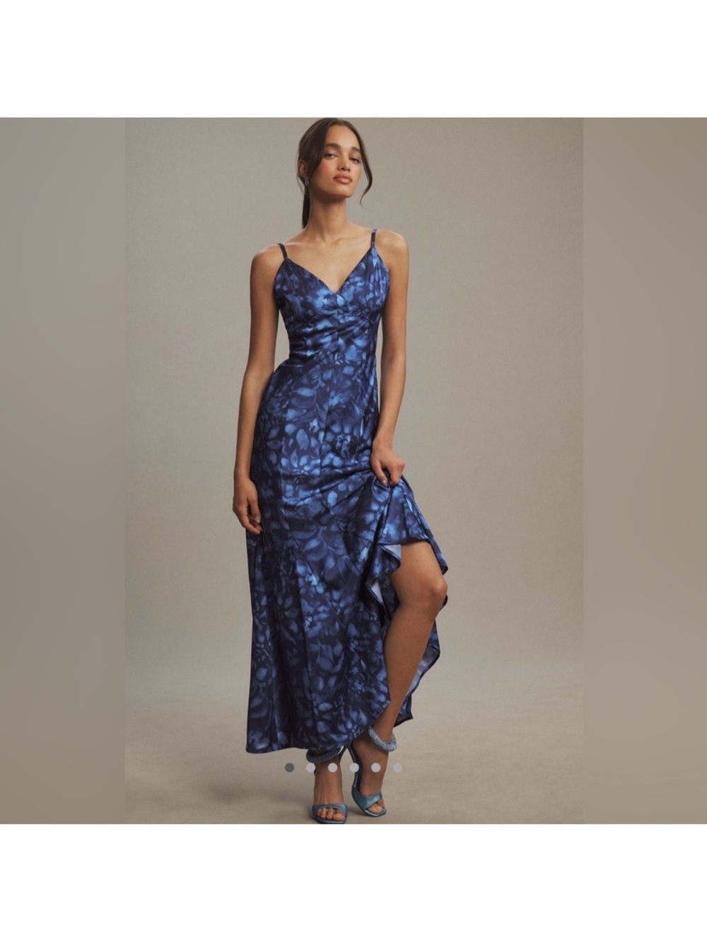 Anthropologie HUTCH Arizona Maxi Dress Blue sz 2 = S